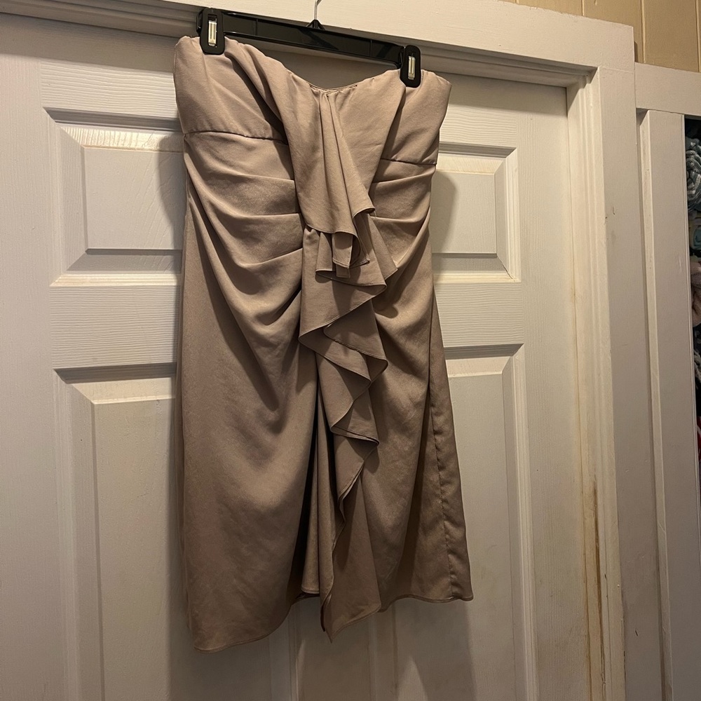 Strapless Taupe BCBG Mini Dress